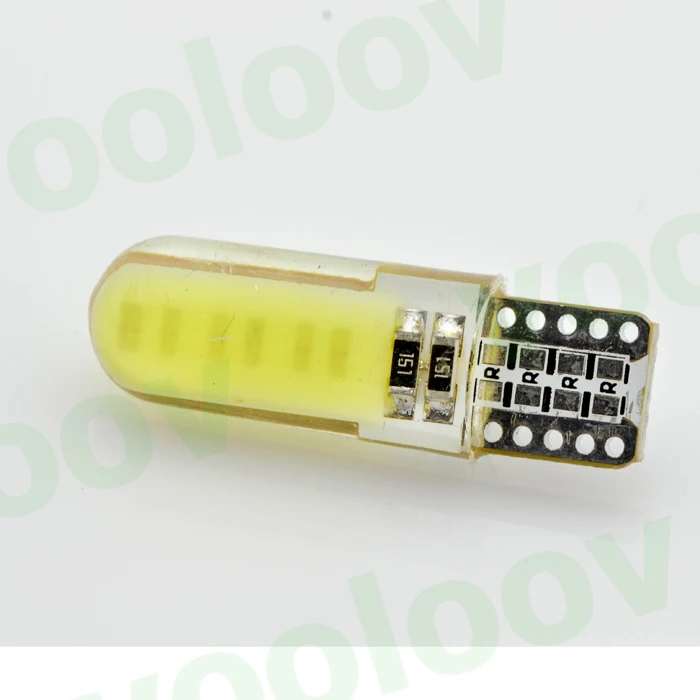 1 шт. cob T10 194 921 W5W led силикагель водонепроницаемый клиновидный свет габаритный