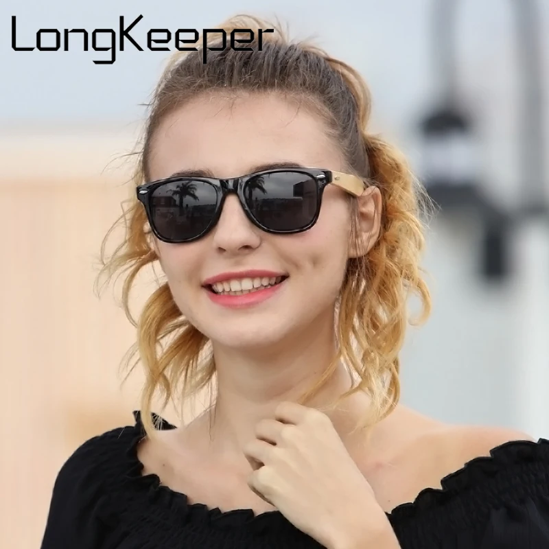 Солнцезащитные очки LongKeeper Bamboo для мужчин и женщин деревянные солнцезащитные