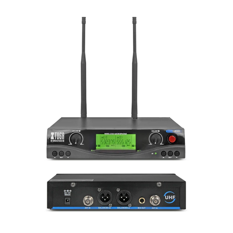 XTUGA SKM2000 UHF Беспроводные микрофоны с экраном расстояние 2 канала гарнитура Mic