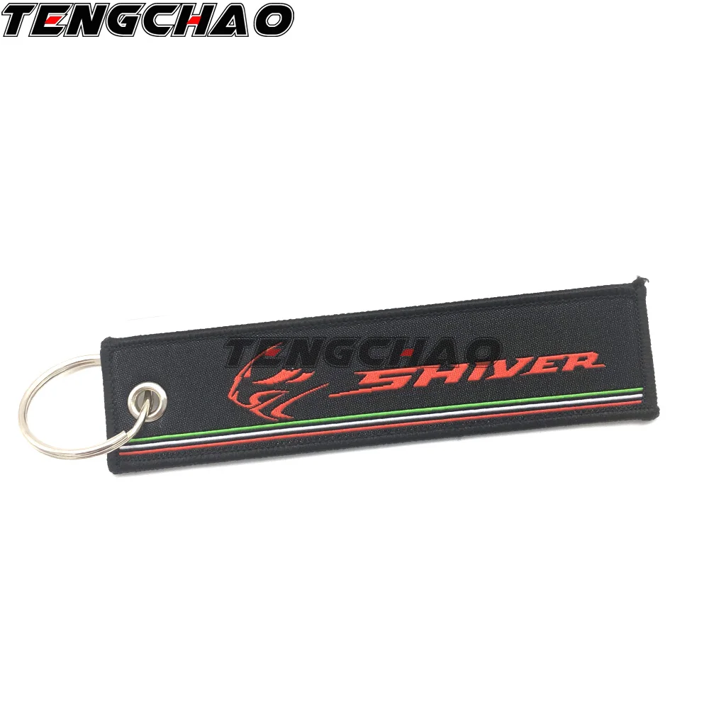 Модный брелок в виде мотоцикла для Aprilia shiver RS660 RSV4 тканая бирка кольца для ключей цепь этикеток Черный Автомобильный брелок для ключей мотор