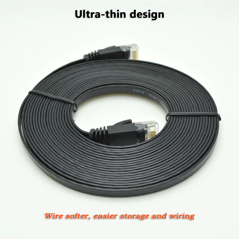 6ft 2 м плоским UTP CAT6 сетевой кабель компьютерный Gigabit Ethernet Патч-корд RJ45 адаптер