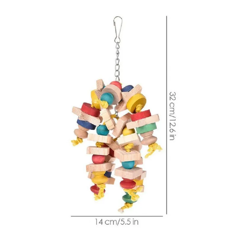 

Home Parrot Toys Pet Bird Chew Toy Funny Swing Toys Colorful Wood Hanging Ladder Climbing Toys For Bird Pet Bird Parrot Supplies