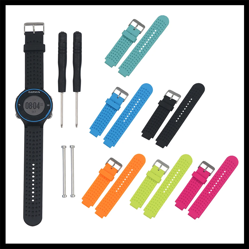 ГОРЯЧИЙ Силиконовый браслет сменный ремешок для часов Garmin Forerunner 220 230 235 620 630 735XT