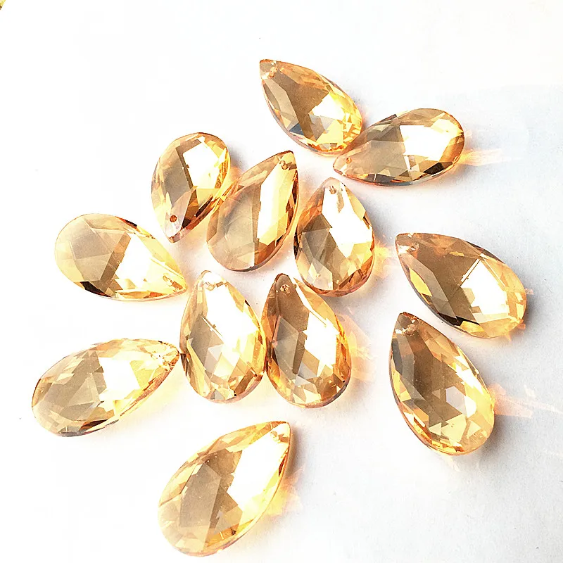 

Top Quality 10pcs 38mm Champagne (Free Rings) Crystal Chandelier Pendants/ Crystal Curtain Pendants/ Crystal Chandelier Parts