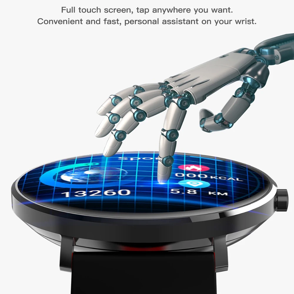 Водонепроницаемые Смарт часы L6 на базе Android с Bluetooth пульсометром шагомером