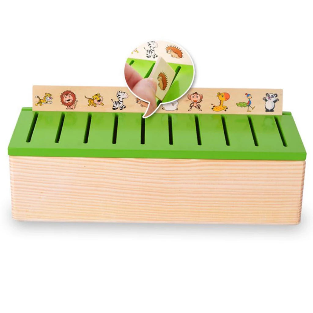 

Wooden Sorter Box With Sorting Lid Kids Childrens Color Shape Wood Learning Education Toy Gift