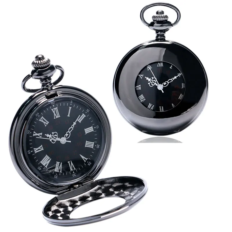 Мужские и женские наручные часы в стиле стимпанк черные механические карманные с