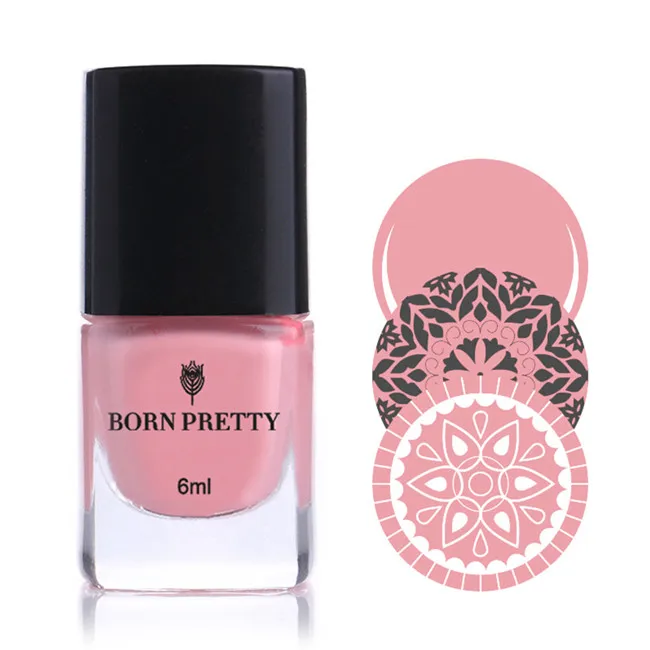 1 бутылка 6 мл Born Pretty стемпинг ногтей покрытие красная серия Маникюр Декоративный Лак для ногтей печать рисунка лака