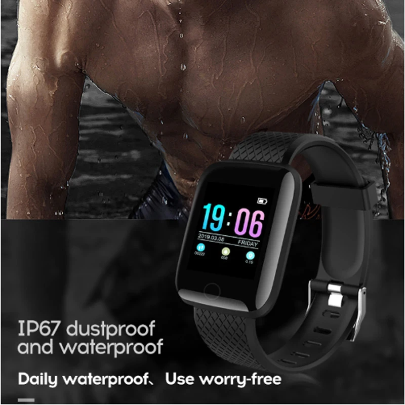 Спортивные Смарт-часы для мужчин кровяное давление водонепроницаемые Ip67 умные