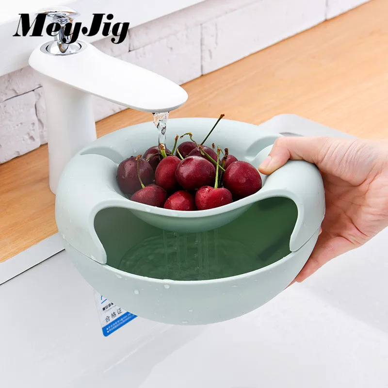 Многофункциональный сливный контейнер MeyJig для фруктов двухслойный органайзер