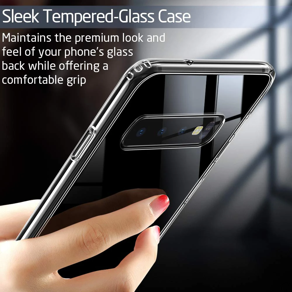 GKK Luxury Case for Samsung Galaxy S10 A50 Tempered Back Glass Soft TPU Frame Cover Plus Coque Fundas |