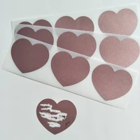beautiful new style 3035mm rose gold love heart scratch off sticker for secret message or wedding game
