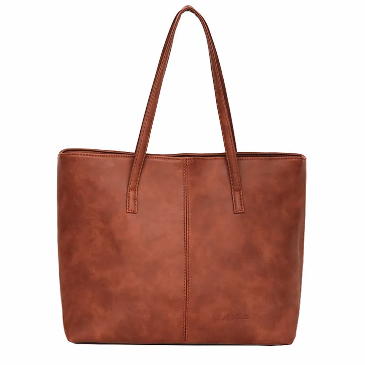 light brown Yogodlns сумка Модные женские кожаные сумки короткие сумки на плечо Серые/черные Большие вместительные роскошные сумки дизайнерские сумки-тоут - Цвет: light brown