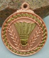 manufacturers custom made production the school sports meet gold and silver and bronze medal match competition badminton metal
