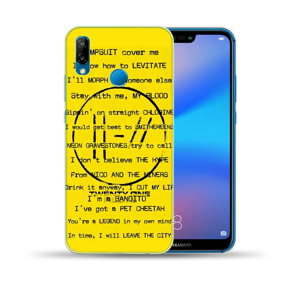 Мягкий ТПУ чехол Twenty One Pilots 21 для Huawei P8 P9 P10 P20 Lite P30 Pro силиконовый Capa Mate 10 20
