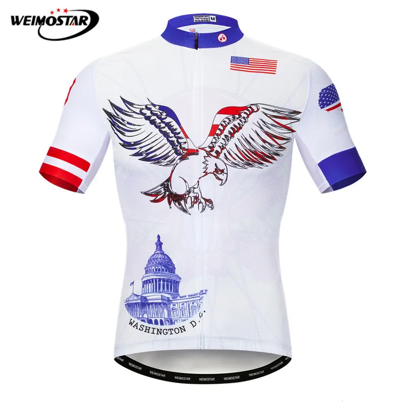 

Weimostar USA Bike Team Cycling Jersey Men Summer Downhill MTB Bike Jersey Quick Dry Bicycle Shirt Wicking Cycling Wear Clothes