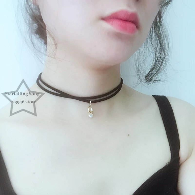 Золото 9*16 мм круглый черный бархатный кожаный веревки & ювелирные изделия из