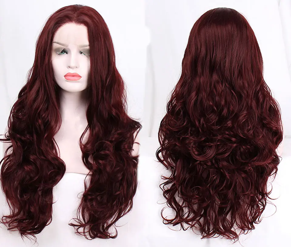 AISI BEAUTY 28 ''длинные волнистые синтетические парики на шнурках спереди, ручная вязка, светлые натуральные бесклеевые черные красные термостойкие волосы для женщин