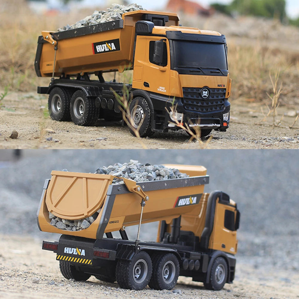 10 канальный 1:14 пульт дистанционного управления RC грузовик самосвал саморазряжающийся металлический авто демонстрационный светодиодный светильник RC игрушки