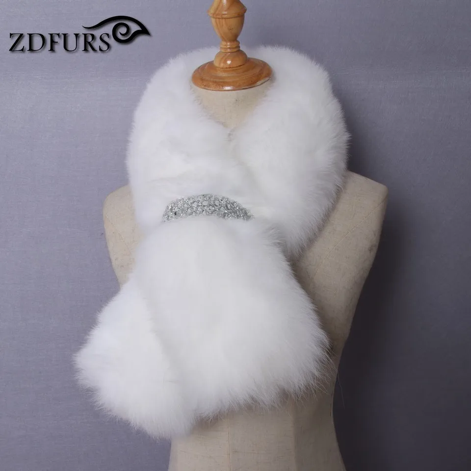 ZDFURS* Зимний натуральный Лисий мех шаль модный воротник длинный меховой шарф женский лисий мех кольцо украшение пальто меховой воротник