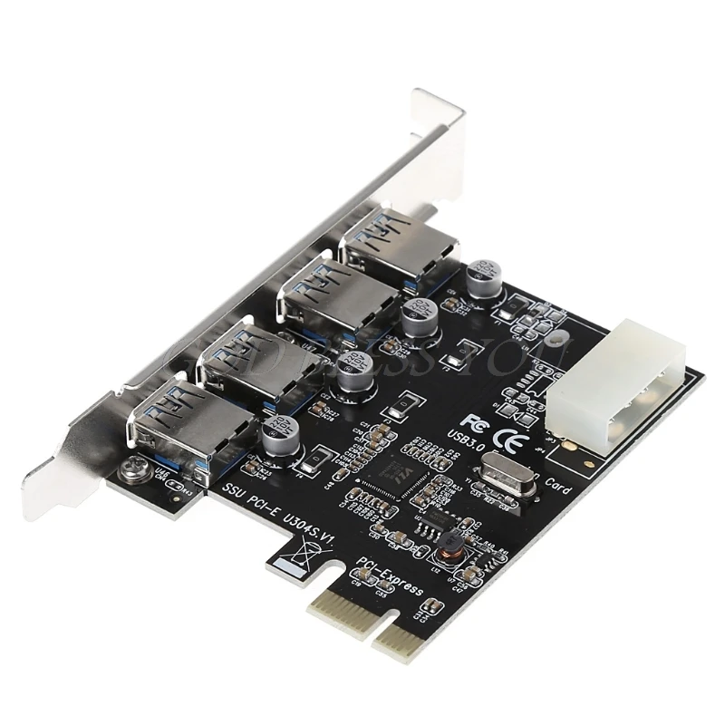 4 Порты и разъёмы PCI E к USB 3 0 концентратор Express карты расширения адаптер 5 Гбит/с