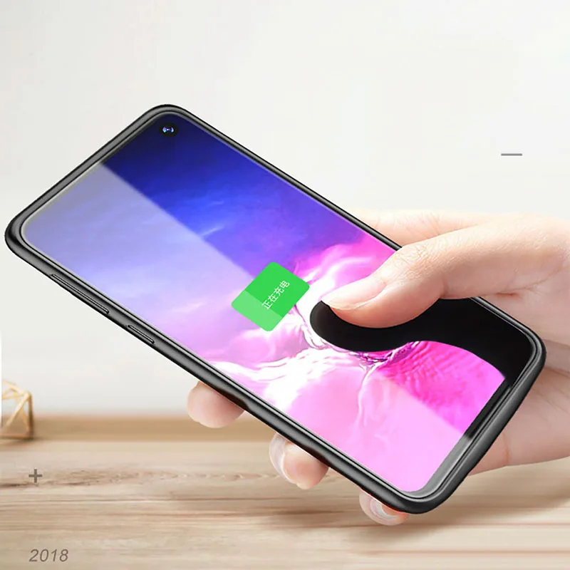 Чехлы для зарядного устройства samsung Galaxy S10 + Ультратонкий внешний Аккумулятор bateria