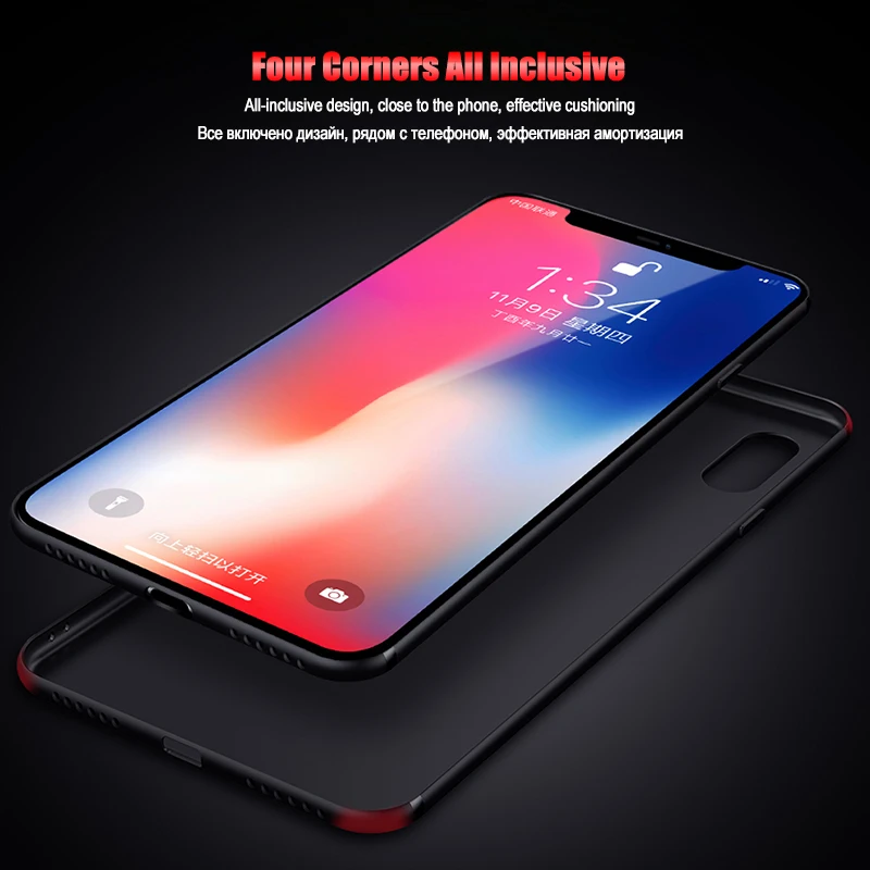 LuckGuard для iPhone Xs чехол MAX XR Тонкий силиконовый X мягкий черный матовый TPU 6 6s 7 8 Plus задняя крышка|Чехлы-накладки| |