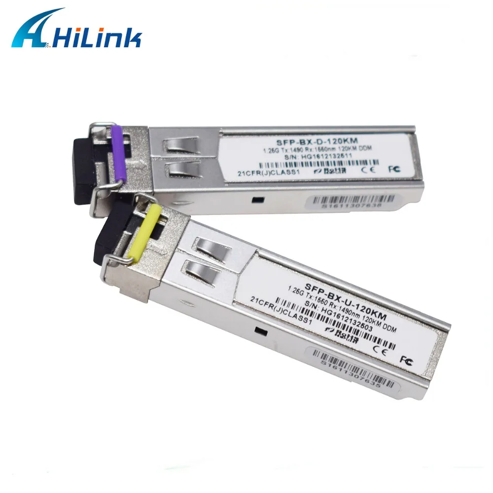 2 пары/Лот 1 25G WDM/BiDi SFP 120km оптический трансивер LC модуль DFB + контактные