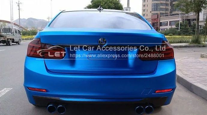 Высококачественный сатиновый металлический матовый хром синяя виниловая