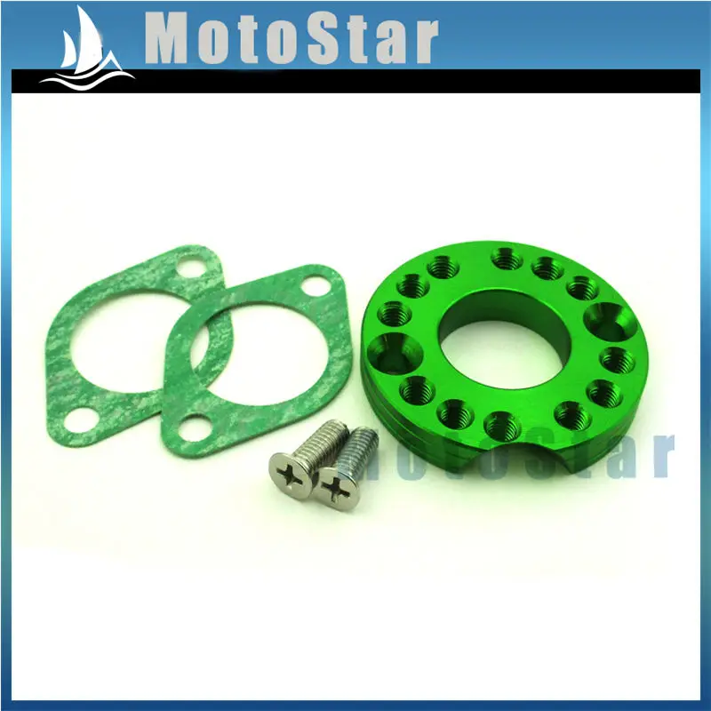 Зеленый Алюминиевый адаптер карбюратора с ЧПУ 26 мм складная спиннерная пластина