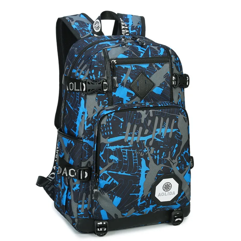 2019 New Fashion Men's Backpack Nylon Double Shoulder Boy Girls Travel School Bag Large Capacity Bags Fits for 15.6 Inch Laptop | Багаж и