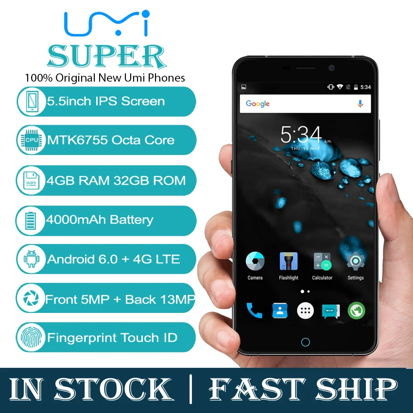 В наличии UMI супер смартфон Android 6.0 MTK6755 Octa Core 5.5 &quotЭкран 4 г Оперативная память 32