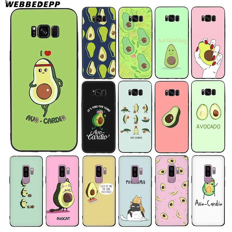 WEBBEDEPP Avo Cardio Avocado Мягкий ТПУ силиконовый чехол для Samsung Galaxy S10 S10e S9 S8 Plus S7 S6 Edge &amp J6 |