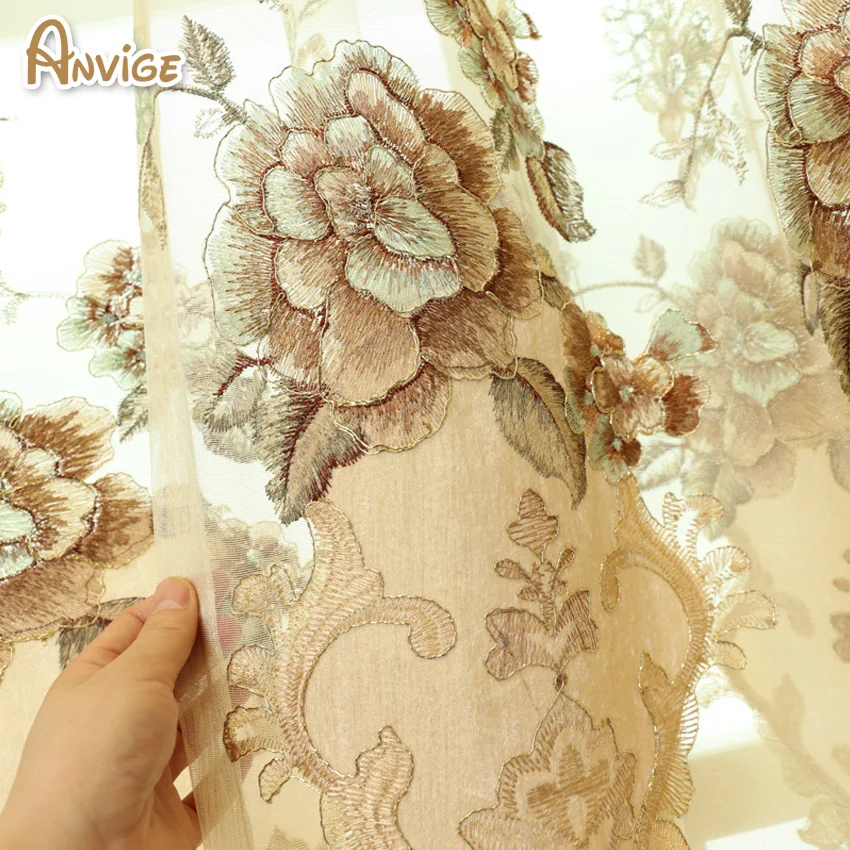 Новый элегантный европейский стиль Гостиная Кабинет вышивка занавес роскошный s