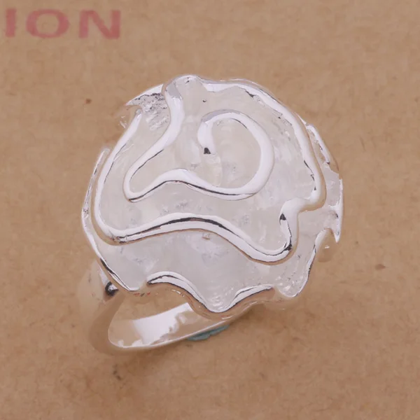 925 посеребренные ювелирные изделия модное кольцо с розой любимый подарок