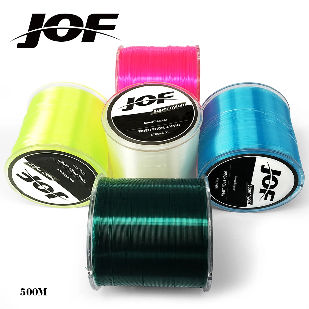 Леска из нейлона JOF 500 м сверхпрочная японская мононить рыболовная леска 5 LB 30
