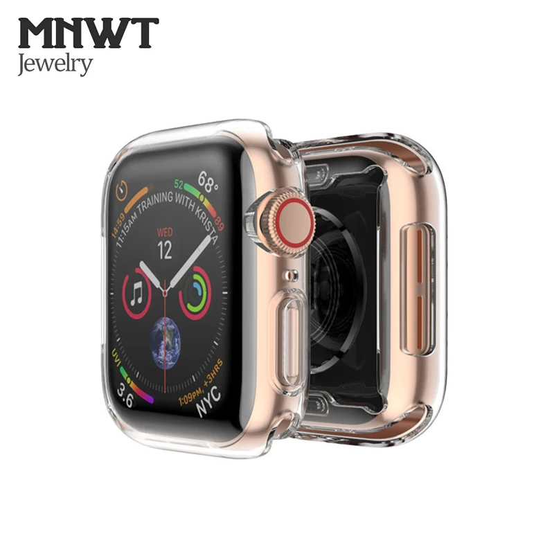Мягкий тонкий чехол MNWT для Apple Watch серии 44 мм 40 42 мм/38 iwatch 4 3 2 ТПУ универсальный