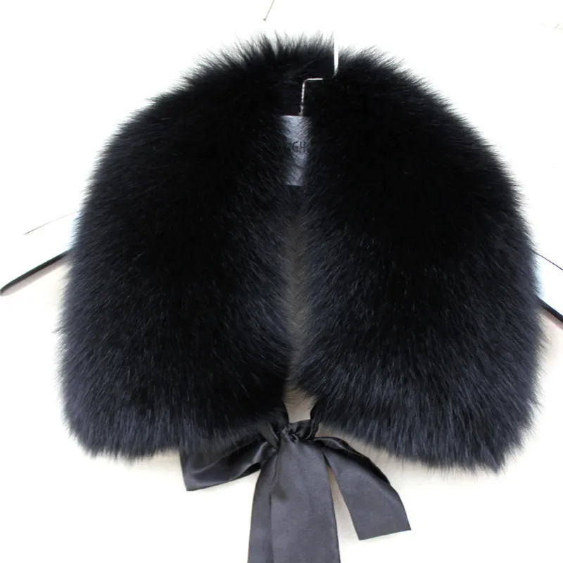 

Fashion women's natural fur scarf 2019 fox fur collar fox scarf leather fur collar raccoon fur collar