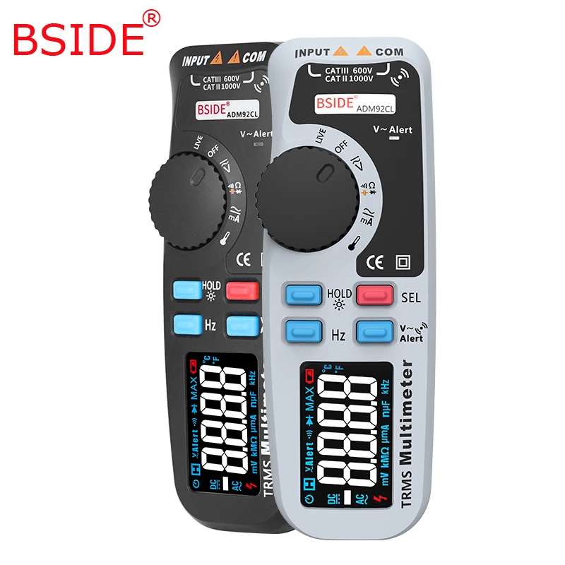 BSIDE True RMS цифровой мультиметр ADM92CL цветной дисплей Авто диапазон Вольтметр живой
