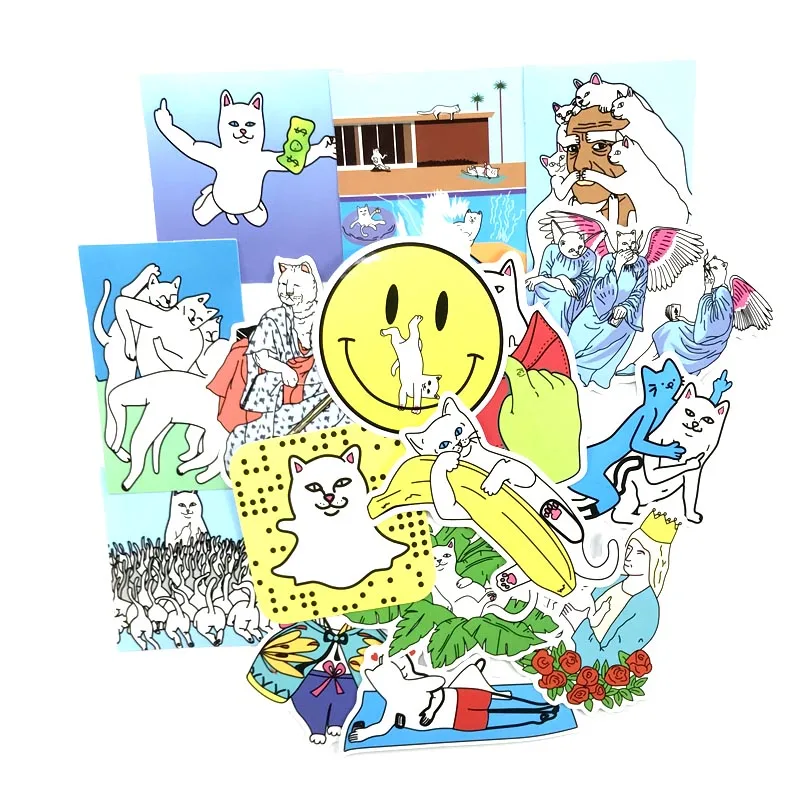 LST 50 шт. Ripndip милый кот лорд нермал автомобильный Стайлинг забавная бомба водонепроницаемый стикер для рисования граффити для скейтборда модная наклейка