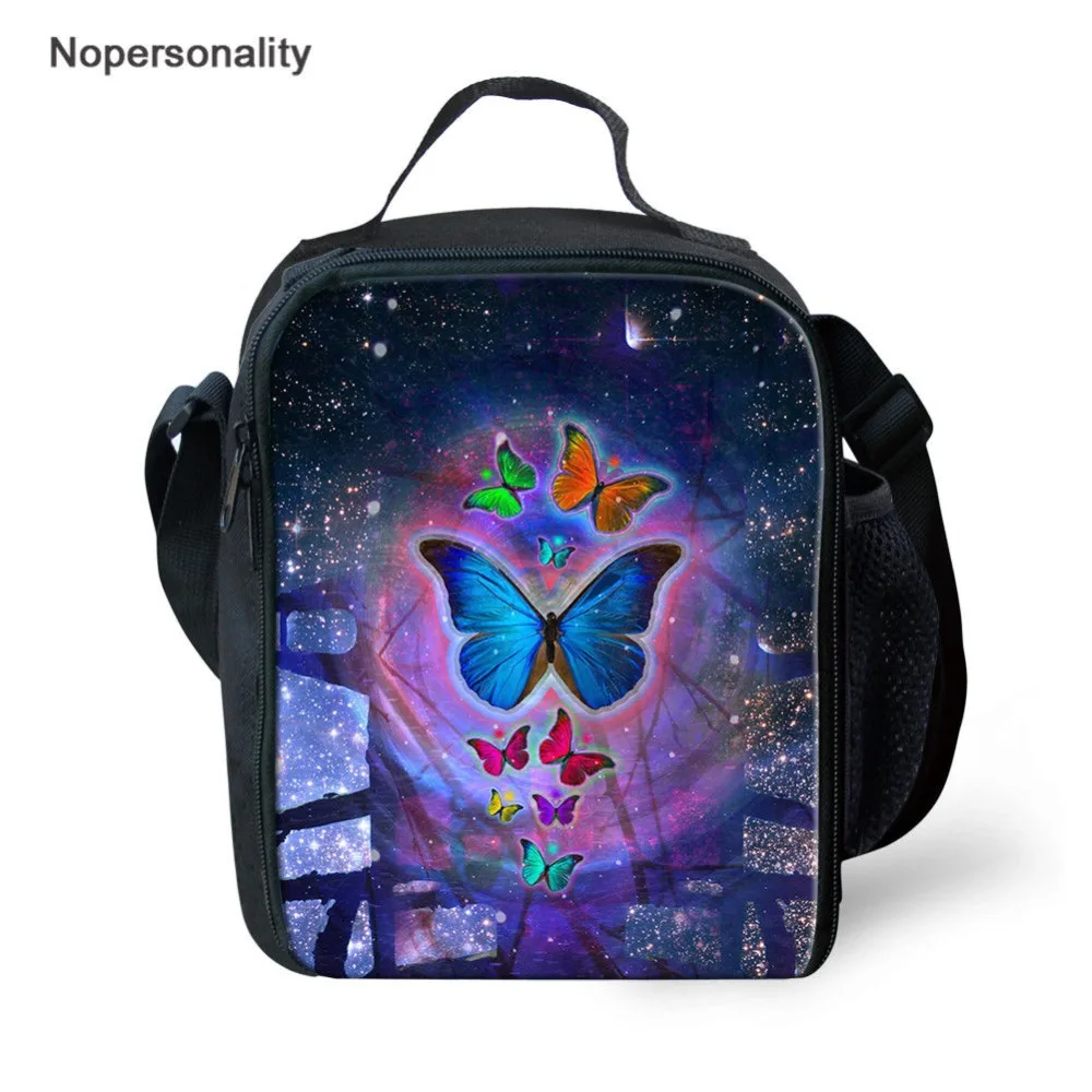 

Сумка для еды Nopersonality с 3D-принтом бабочки, портативная изоляционная сумка для семейного пикника, работы и офиса, модный обеденный мешок на за...