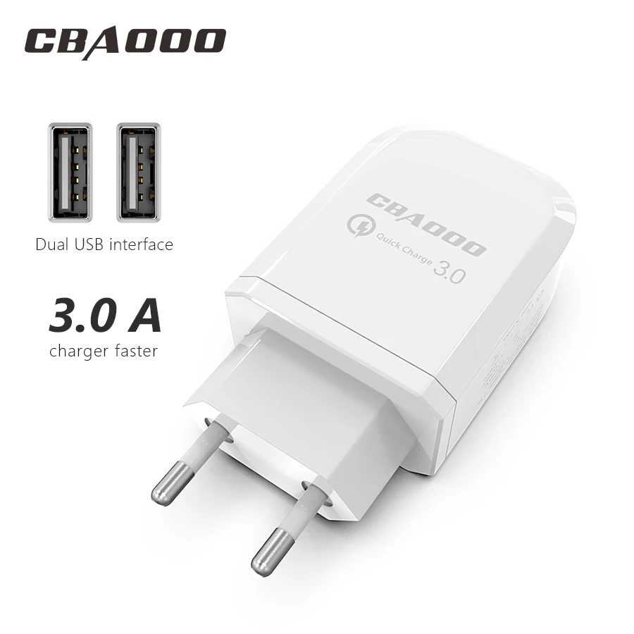 CBAOOO USB Зарядное устройство 2-Порты и разъёмы USB Wall Зарядное устройство ЕС штекер USB ЗУ для мобильного телефона быстрой зарядки стены Зарядное устройство для iPhone 6 samsung