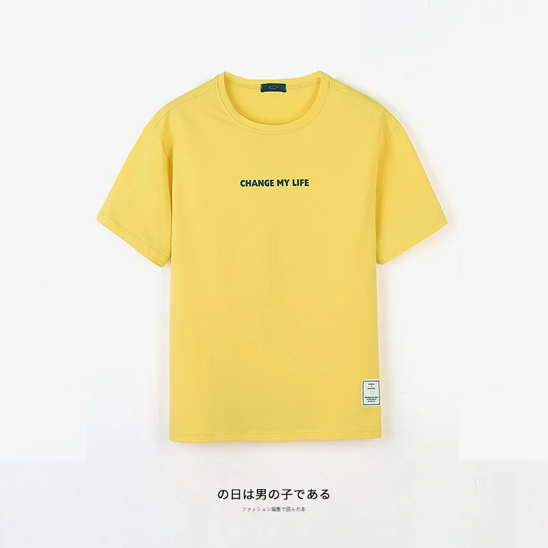 Японский Для мужчин одежда 2018 Весна ся Xinkuan Письмо печати Oversize с открытыми