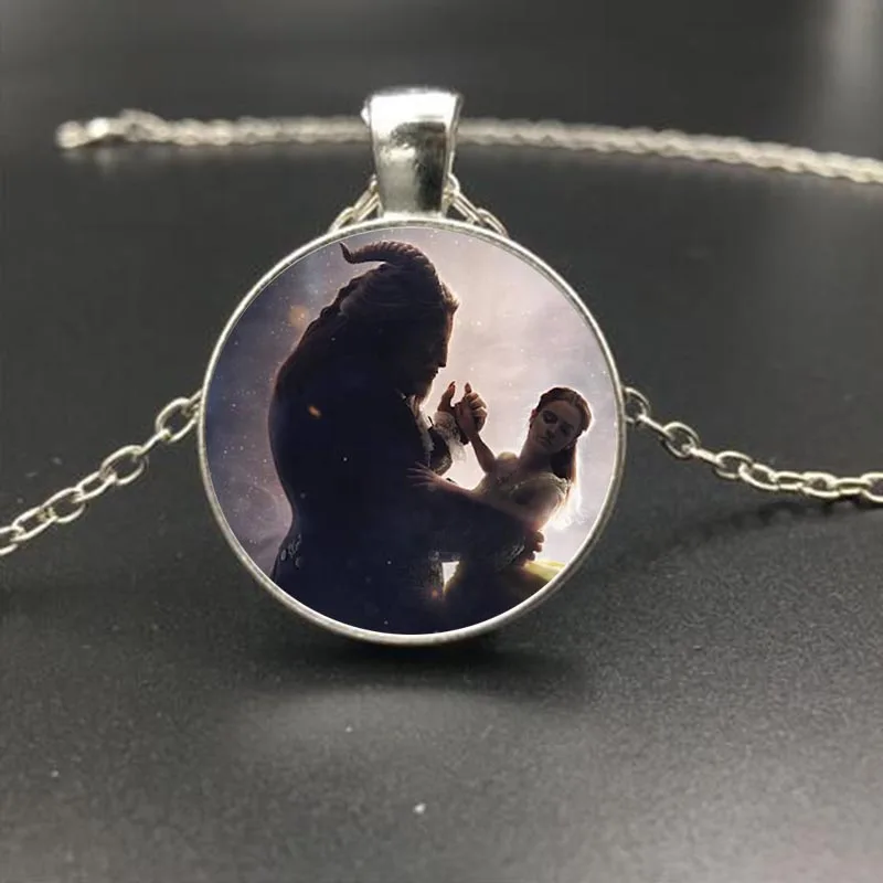 2017 мода красота и чудовище эффектное стеклянное ожерелье цепочка для женщин