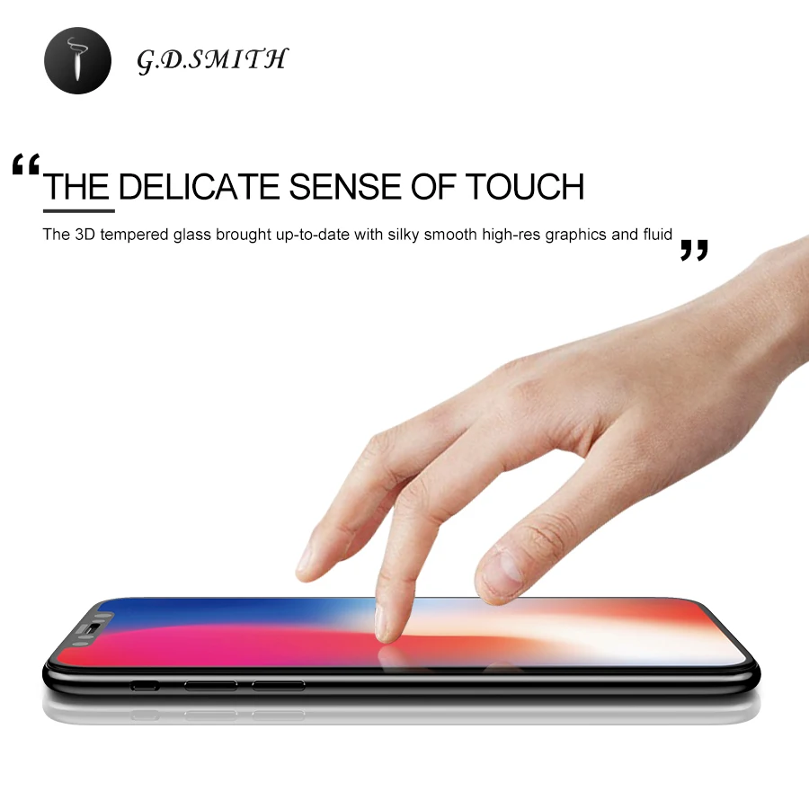G. D. SMITH полное покрытие 3D закаленное стекло экран протектор для iPhone x/xr защитное