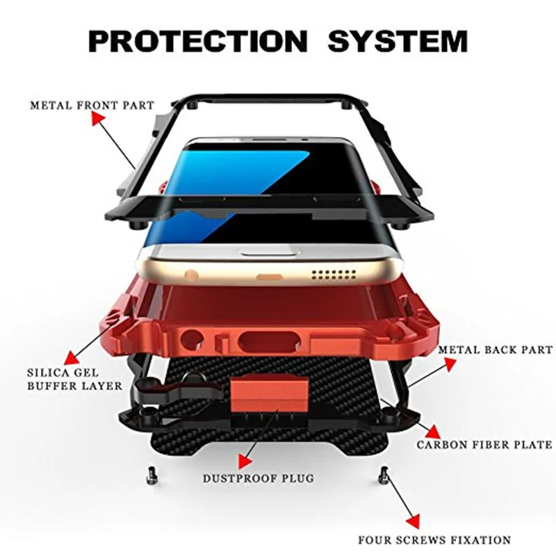 Премиум углерода Волокно Алюминий Защитный металлический чехол Экстрим