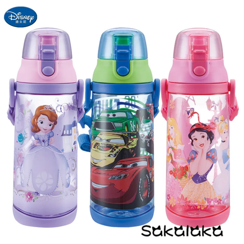 Дисней BPA бесплатно прямой питьевой пластиковой воды Спортивная бутылка для