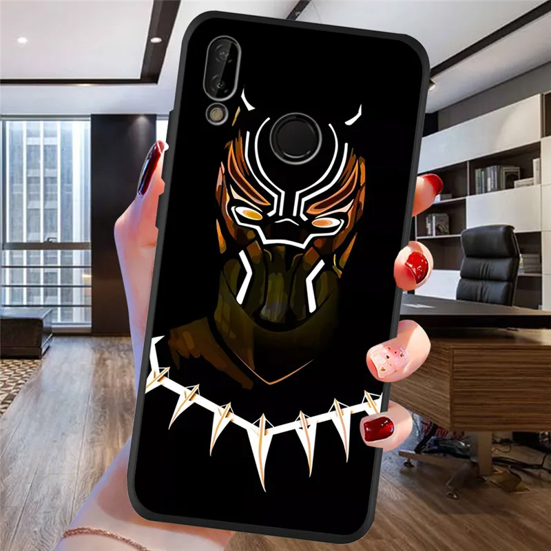 Черный пантера Marvel для huawei P8 P10 P20 P30 Коврики 10 20 Honor 8 8X 8C 9 V20 20i 10 Lite Plus Pro Чехол Coque Samsung чехол-футляр
