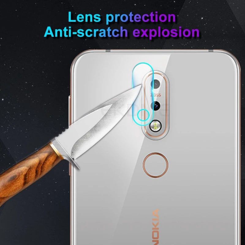 2Pcs Camera Lens Tempered Glass For Nokia 7 Plus 5.1 5 X5 7.1 2018 8 Sirocco 1 Soft Len Protector Film | Мобильные телефоны и