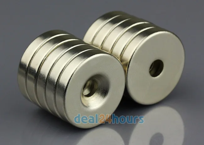 OMO Magnetics 2 шт. N50 Супер Сильные Круглые неодимовые потайные кольцевые магниты 25x5 мм